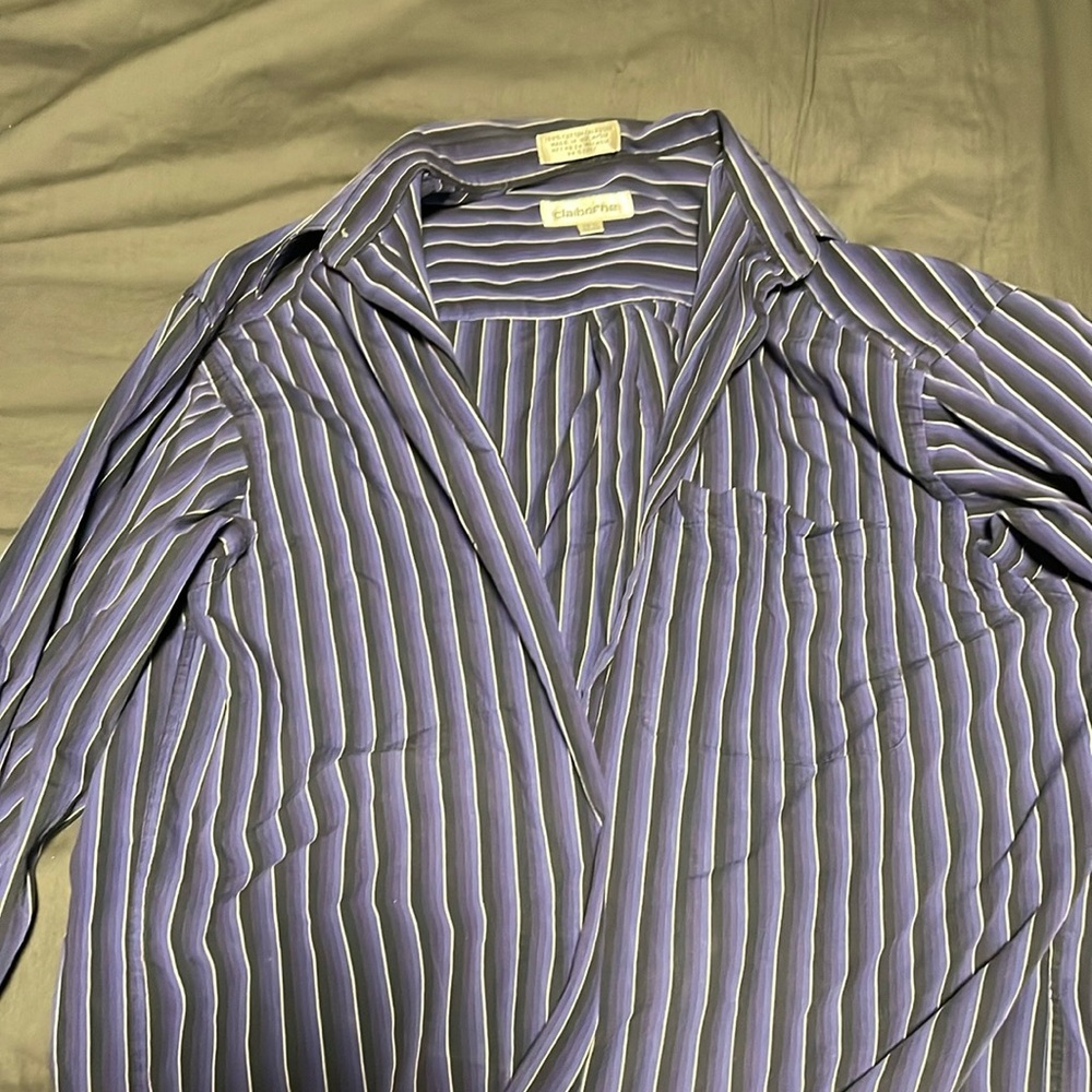 Men’s dress shirt. Purple — barely worn. Size neck 15.5 and length 32-33